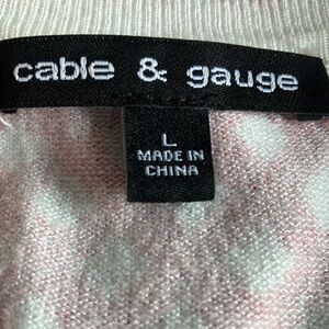 Cable & Gauge Red and White Sweater